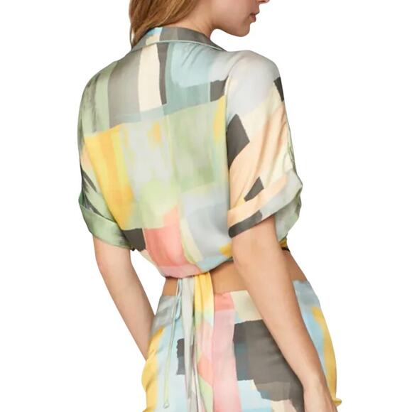 Just BEE Queen Multi Tie Chiara Top in Multi, Size S - Picture 4 of 9